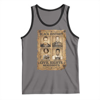 Black History Civil Rights Mugshots Tank Top Malcolm X MLK John Lewis Huey P Newton