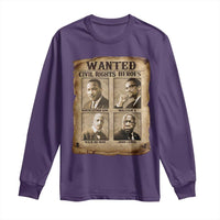 Black Leaders Long Sleeve Shirt Wanted Civil Rights Heroes MLK Malcolm X Web John Lewis