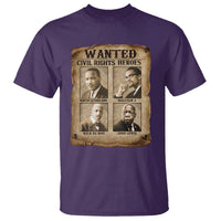 Black Leaders T Shirt Wanted Civil Rights Heroes MLK Malcolm X Web John Lewis