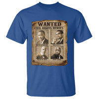 Black Leaders T Shirt Wanted Civil Rights Heroes MLK Malcolm X Web John Lewis