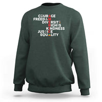 America Courage Freedom Diversity Rights Friendship Justice Sweatshirt