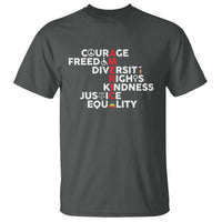 America Courage Freedom Diversity Rights Friendship Justice T Shirt
