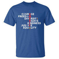 America Courage Freedom Diversity Rights Friendship Justice T Shirt