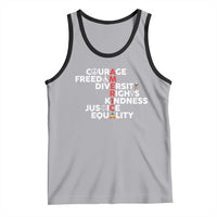 America Courage Freedom Diversity Rights Friendship Justice Tank Top