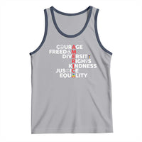 America Courage Freedom Diversity Rights Friendship Justice Tank Top