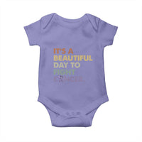 All Cancer Awareness Baby Onesie It's A Beautiful Day To Fight Cancer Lavender Ribbon
