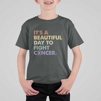 All Cancer Awareness T Shirt For Kid It's A Beautiful Day To Fight Cancer Lavender Ribbon