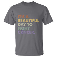 All Cancer Awareness T Shirt It's A Beautiful Day To Fight Cancer Lavender Ribbon
