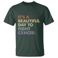 All Cancer Awareness T Shirt It's A Beautiful Day To Fight Cancer Lavender Ribbon
