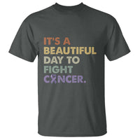 All Cancer Awareness T Shirt It's A Beautiful Day To Fight Cancer Lavender Ribbon