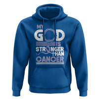 All Cancer Awareness Hoodie My God Is Stronger Than Cancer Lavender Ribbon