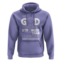All Cancer Awareness Hoodie My God Is Stronger Than Cancer Lavender Ribbon