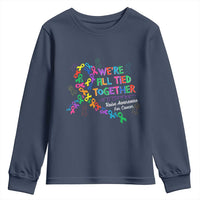All Cancer Awareness Youth Sweatshirt We're All Tied Together Raise Awareness For Cancer Ribbons