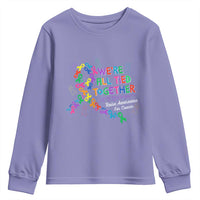 All Cancer Awareness Youth Sweatshirt We're All Tied Together Raise Awareness For Cancer Ribbons