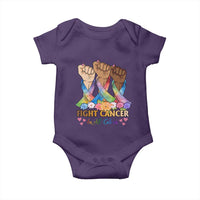 Funny All Cancer Awareness Baby Onesie Fight Cancer In All Colors Colorful Ribbon