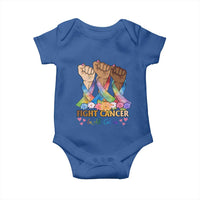 Funny All Cancer Awareness Baby Onesie Fight Cancer In All Colors Colorful Ribbon