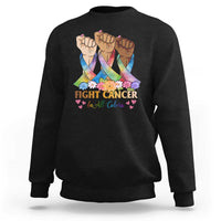 Funny All Cancer Awareness Sweatshirt Fight Cancer In All Colors Colorful Ribbon