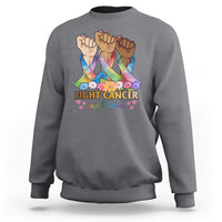 Funny All Cancer Awareness Sweatshirt Fight Cancer In All Colors Colorful Ribbon