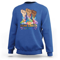 Funny All Cancer Awareness Sweatshirt Fight Cancer In All Colors Colorful Ribbon