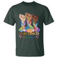 Funny All Cancer Awareness T Shirt Fight Cancer In All Colors Colorful Ribbon