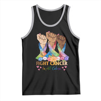 Funny All Cancer Awareness Tank Top Fight Cancer In All Colors Colorful Ribbon