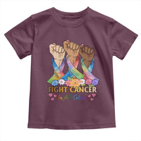 Funny All Cancer Awareness Toddler T Shirt Fight Cancer In All Colors Colorful Ribbon