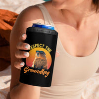Funny Groundhog Day 4 in 1 Can Cooler Tumbler Respect The Groundhog Woodchuck - Wonder Print Shop