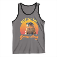 Funny Groundhog Day Tank Top Respect The Groundhog Woodchuck - Wonder Print Shop