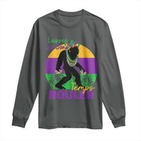 Funny Bigfoot Mardi Gras Long Sleeve Shirt Laissez Les Bons Temps Rouler Bald Cypress