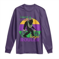 Funny Bigfoot Mardi Gras Long Sleeve Shirt Laissez Les Bons Temps Rouler Bald Cypress