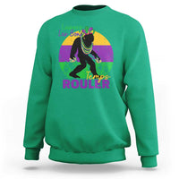 Funny Bigfoot Mardi Gras Sweatshirt Laissez Les Bons Temps Rouler Bald Cypress