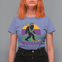 Funny Bigfoot Mardi Gras T Shirt For Women Laissez Les Bons Temps Rouler Bald Cypress