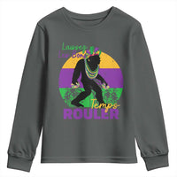 Funny Bigfoot Mardi Gras Youth Sweatshirt Laissez Les Bons Temps Rouler Bald Cypress