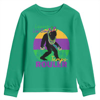 Funny Bigfoot Mardi Gras Youth Sweatshirt Laissez Les Bons Temps Rouler Bald Cypress