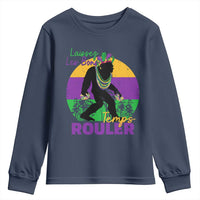 Funny Bigfoot Mardi Gras Youth Sweatshirt Laissez Les Bons Temps Rouler Bald Cypress
