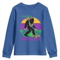 Funny Bigfoot Mardi Gras Youth Sweatshirt Laissez Les Bons Temps Rouler Bald Cypress