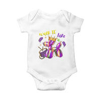 Funny Mardi Gras Baby Onesie Walk It Like A Dog Balloon New Orleans