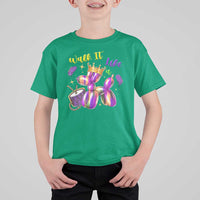 Funny Mardi Gras T Shirt For Kid Walk It Like A Dog Balloon New Orleans