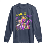 Funny Mardi Gras Long Sleeve Shirt Walk It Like A Dog Balloon New Orleans