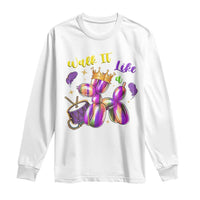 Funny Mardi Gras Long Sleeve Shirt Walk It Like A Dog Balloon New Orleans