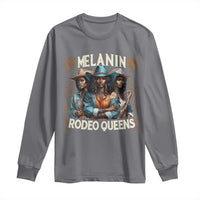 Melanin Rodeo Queen Long Sleeve Shirt African American Melanin Black Cowgirl Swag