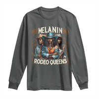 Melanin Rodeo Queen Long Sleeve Shirt African American Melanin Black Cowgirl Swag