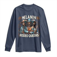 Melanin Rodeo Queen Long Sleeve Shirt African American Melanin Black Cowgirl Swag