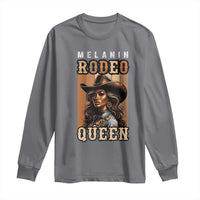 Melanin Rodeo Queen Long Sleeve Shirt African American Melanin Black Cowgirl