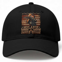 Melanin Rodeo Queen Baseball Cap Black Cowgirl Vintage American Flag