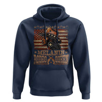 Melanin Rodeo Queen Hoodie Black Cowgirl Vintage American Flag