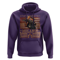 Melanin Rodeo Queen Hoodie Black Cowgirl Vintage American Flag