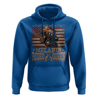 Melanin Rodeo Queen Hoodie Black Cowgirl Vintage American Flag