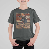 Melanin Rodeo Queen T Shirt For Kid Black Cowgirl Vintage American Flag