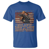 Melanin Rodeo Queen T Shirt Black Cowgirl Vintage American Flag